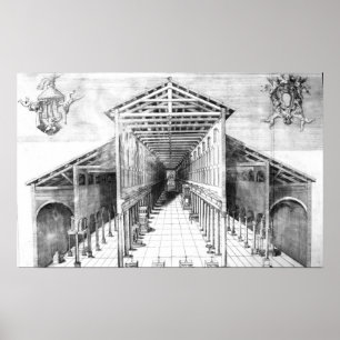 Póster Interior de viejo San Pedro, Roma