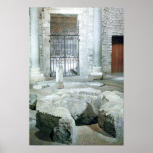 Póster Interior del baptisterio octogonal de la catedral