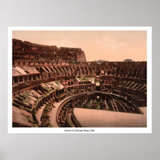 Póster Interior del Coliseo, Roma, Italia