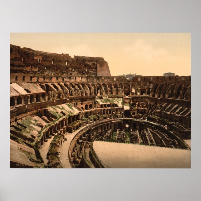 Póster Interior del Coliseo, Roma, Italia (Frente)