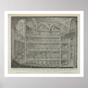 Póster Interior del difunto Teatro Real, Drury Lane, en
