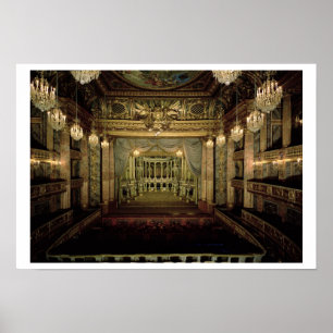 Póster Interior del teatro de la ópera, terminado en 1770