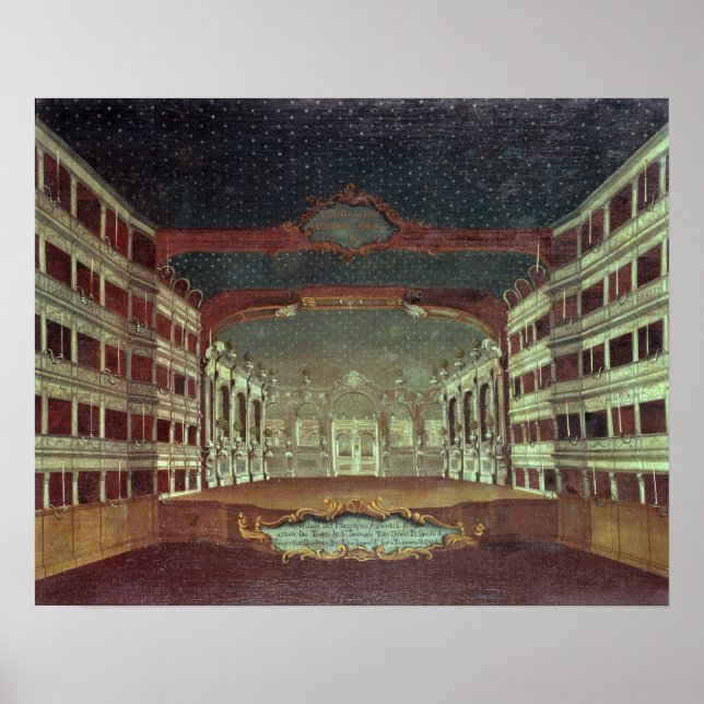 Póster Interior del Teatro San Samuele, Venecia (Frente)