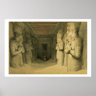 Póster Interior del templo de Abu Simbel, de "Egipto