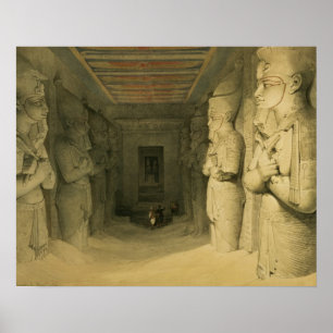 Póster Interior del templo de Abu Simbel, de "Egipto