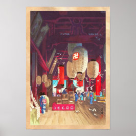 Póster Interior del templo de Asakusa Kannon Narazaki Eis