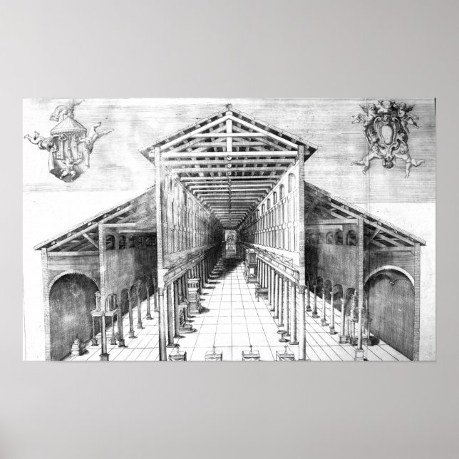 Póster Interior del Viejo San Pedro, Roma (Frente)
