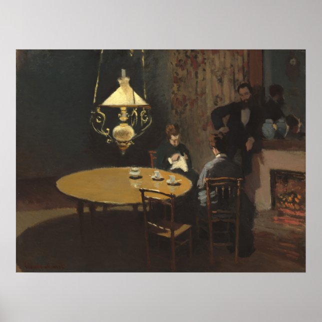 Póster Interior, después de la cena - Claude Monet Bella  (Frente)