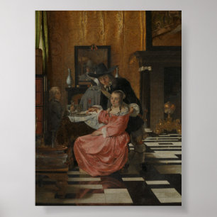 Póster Interior neerlandés - Ludolf de Jongh