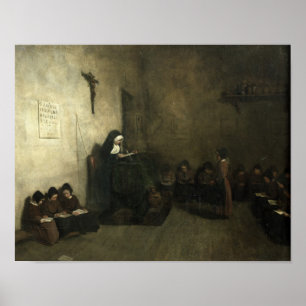 Póster Interior of a School for Orphaned Girls, 1850