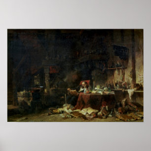 Póster Interior of an Alchemist's Study