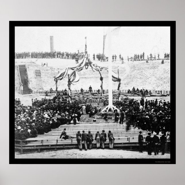 Póster Interior of Fort Sumter at Charleston Harbor 1865 (Frente)