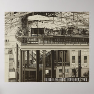Póster Interior of San Francisco Sutro Baths 1908