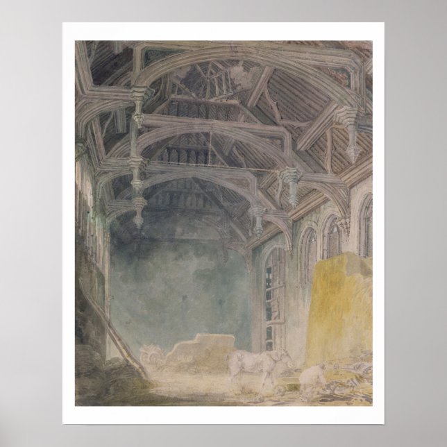 Póster Interior of St. John's Palace, Eltham, c.1793 (w/c (Frente)