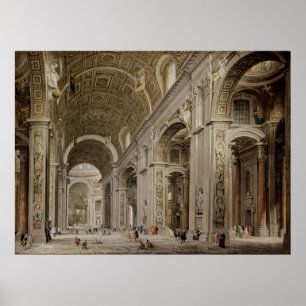 Póster Interior of St Peter's Basilica in Rome