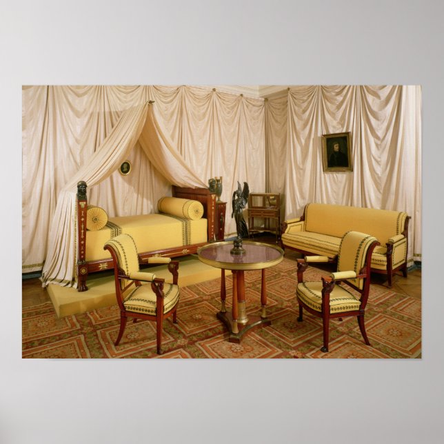 Póster Interior of the bedroom of Napoleon I  1800-03 (Frente)