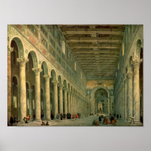 Póster Interior of the Church of San Paolo Fuori le