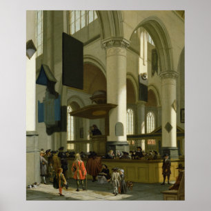 Póster Interior of the Oude Kerk