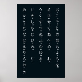 Póster Internacional > Japonés | Hiragana Alphabet ひ ら が 