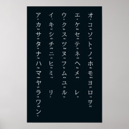 Póster Internacional > Japonés | Katakana Alphabet カ タ カ 