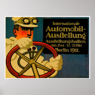 Póster International Auto Show ~ Vintage Motor Car Ad