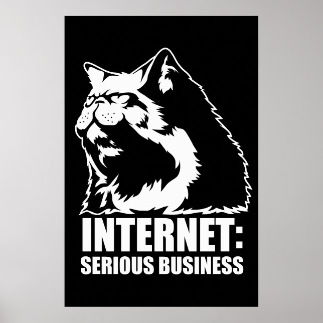 Póster Internet: Negocios serios (camiseta graciosa lolca (Frente)