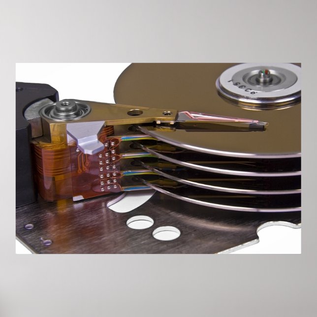 Póster Internos de una unidad de disco duro (Frente)