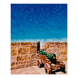 Póster Interpretación abstracta del cañón histórico