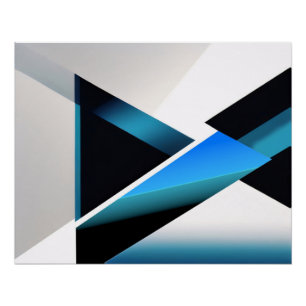 Póster Intersección Azul