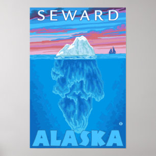 Póster Intersección Iceberg - Seward, Alaska