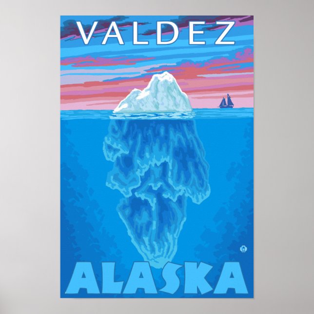 Póster Intersección Iceberg - Valdez, Alaska (Frente)