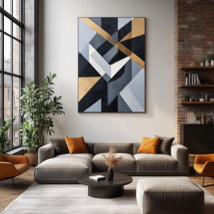 Póster Intersecciones Doradas
