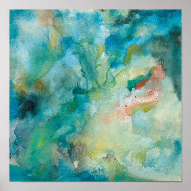 Póster Interstelar | Cielo azul Verde azulado (Frente)