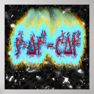 Póster Intervalo del espacio-tiempo