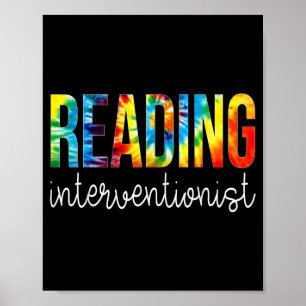 Póster Intervencionista de lectura aprecia tie dye de vue