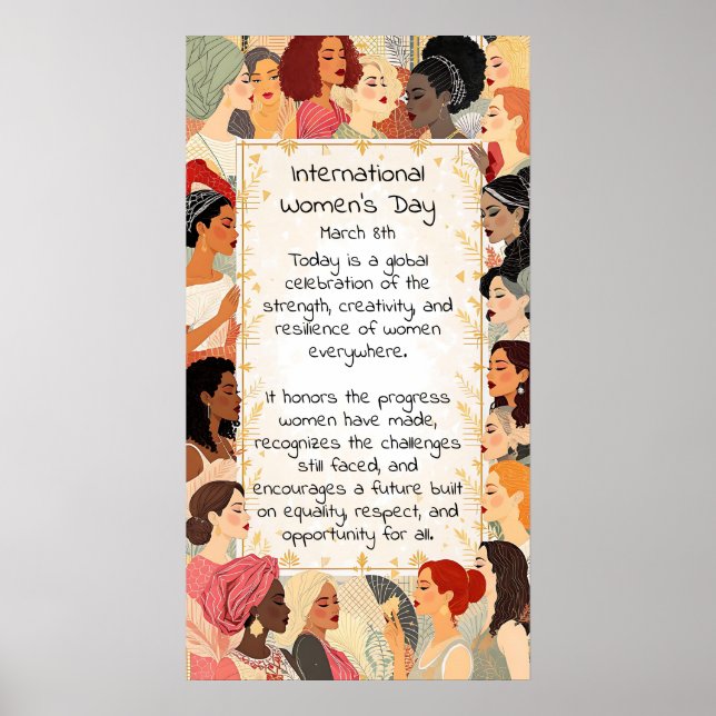 Póster Intranational Women's Day Mission  (Frente)