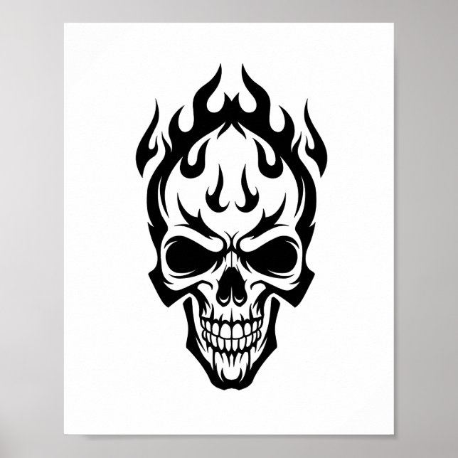 Póster Intricate Celtic Knotwork Skull Poster - Detailed  (Frente)