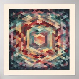 Póster Intricate Math Art: Complex Polygon Tessellation