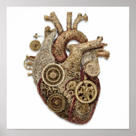 Póster Intricate Steampunk Art: Ornate Organ Clockwork