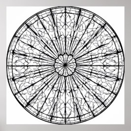 Póster Intricate Symmetrical Pattern: Radial Mandala