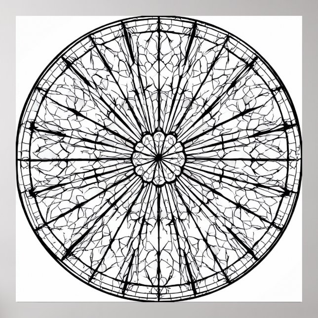 Póster Intricate Symmetrical Pattern: Radial Mandala (Frente)