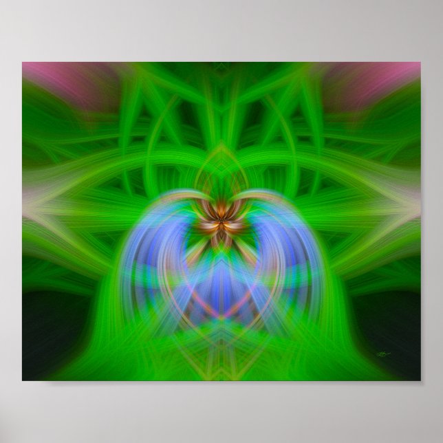 Póster Intrincación verde (Frente)