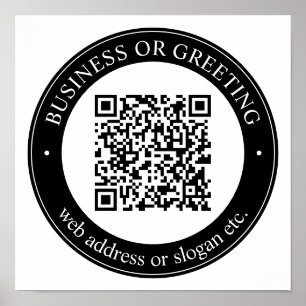 Póster Introduzca un sitio web para código QR instantáneo