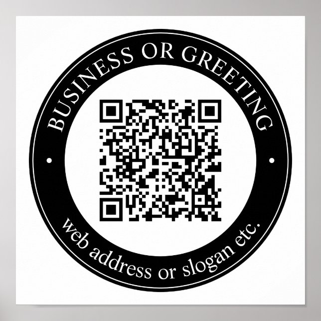 Póster Introduzca un sitio web para código QR instantáneo (Frente)