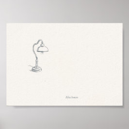 Póster Introvert Minimalist Home Office Poster