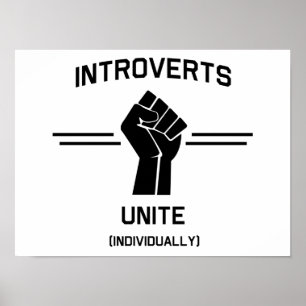 Póster Introvertidos unidos (individualmente)