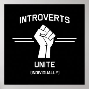 Póster Introvertidos unidos (individualmente)