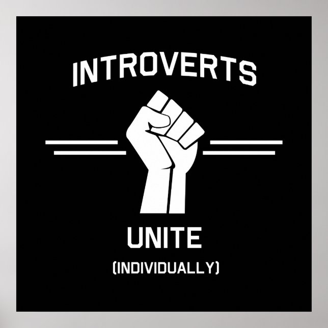Póster Introvertidos unidos (individualmente) (Frente)