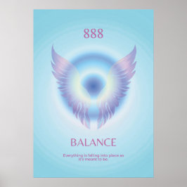 Póster Intuición de Angel Number Aura 888