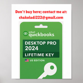 Póster Intuit Quickbooks Desktop Pro Edition 2024 Clave